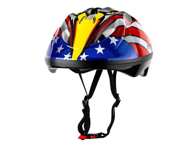 אופנוסנטר, ציוד לאופנועים ואביזרים לאופנוע - קסדת אופניים לילדים RED דגם USA FLAG